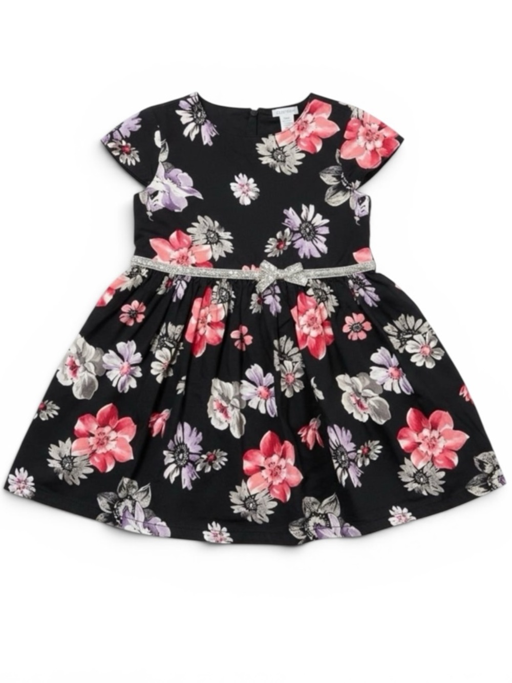 Carter’s Baby Girl Black Floral Formal Dress 18M GUC